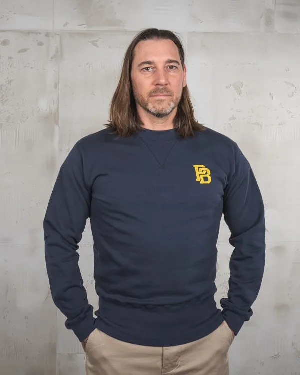 Herensweatshirt met marineblauw logo - 1945 Logo Sweater Navy Pike Brothers