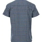 Pike Brothers blue t-shirt, detail of the fabric and finishes