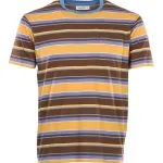 T-Shirt Poche jaune homme en jersey de coton vintage, vue de face