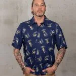 T-shirt surf kahoolawe bleu 1948 Surf Shirt Kahoolawe Blue Pike Brothers
