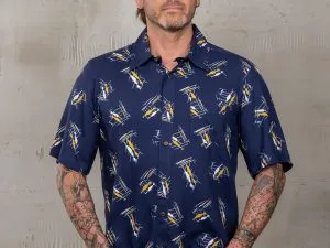 Blue kahoolawe surf t-shirt 1948 Surf Shirt Kahoolawe Blue Pike Brothers