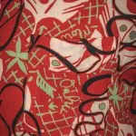 t-shirt rouge Pike Brothers, détail du tissu et des finitions