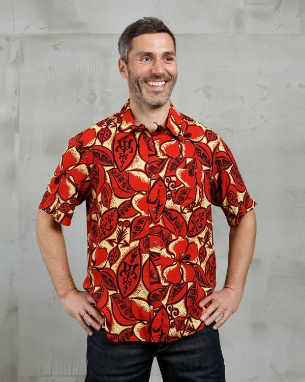 Men's Red Surf T-Shirt - 1948 Surf Shirt Random Red Pike Brothers