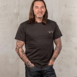 t-shirt gris Pike Brothers, détail du tissu et des finitions