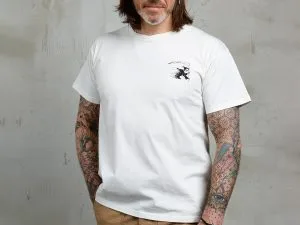 Vintage Grim Reaper wit T-shirt 1969 Sportshirt Grim Reaper White Pike Brothers