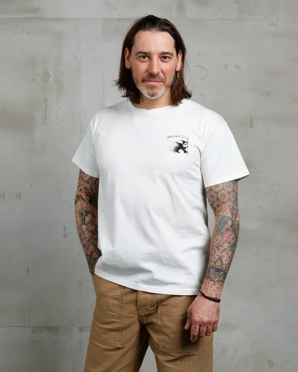 T-Shirt Vintage Blanc Homme - 1969 Sports Tee Grim Reaper White Pike Brothers