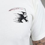 t-shirt blanc Pike Brothers, détail du tissu et des finitions