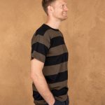 T-Shirt Vintage vert olive homme en jersey de coton vintage, vue de face