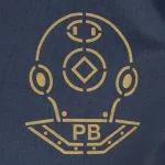 Pike Brothers blauw T-shirt, details van de stof en afwerking.