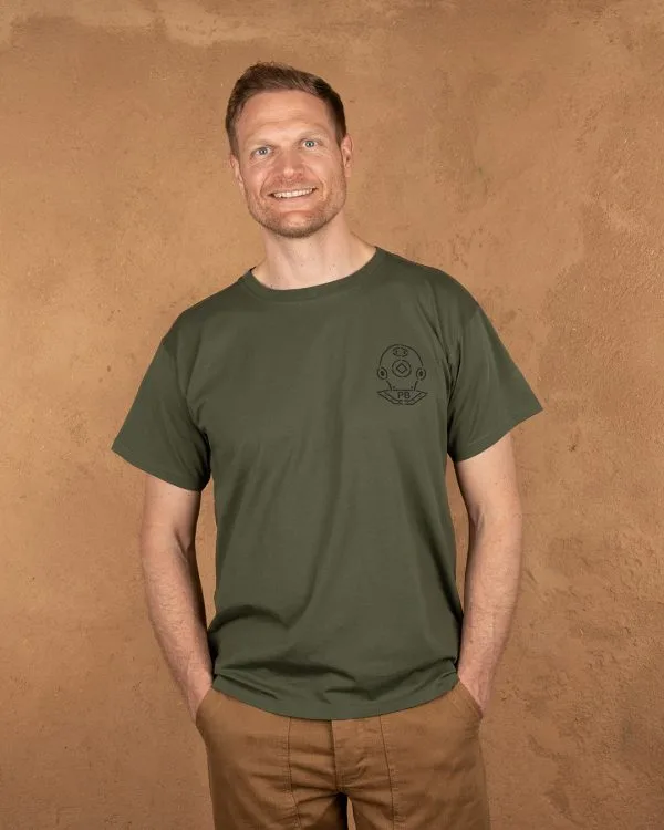 T-Shirt Vintage Vert Homme - 1969 Sports Tee Scuba Green Pike Brothers