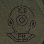 t-shirt vert Pike Brothers, détail du tissu et des finitions