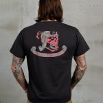 T-Shirt Vintage noir homme en jersey de coton vintage, vue de face