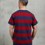 Men's vintage blue T-shirt in vintage cotton jersey, front view