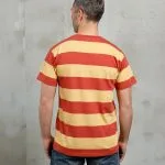 T-Shirt Vintage orange homme en jersey de coton vintage, vue de face