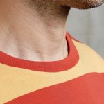 t-shirt orange Pike Brothers, détail du tissu et des finitions