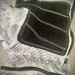 gants cuir moto blancs vintage Shiro Oni Hold Fast