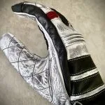 gants cuir moto blancs vintage Shiro Oni Hold Fast