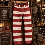 Pantalon cuir biker Cayenne présenté en boutique à Marseille chez Hold Fast
