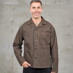 Chemise Utility - 1941 Utility Jacket Hickory Stripe Brown Pike Brothers — vue 1