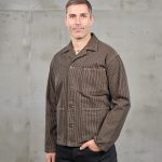 Chemise Utility - 1941 Utility Jacket Hickory Stripe Brown Pike Brothers — vue 3
