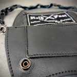 Bouton pression métal et zip laiton du portefeuille cuir biker Hold Fast