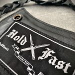 Étiquette Full Throttle Illegal As Hell et lanière tressée du portefeuille cuir Hold Fast